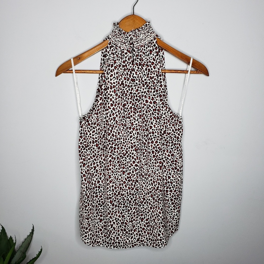 A.L.C NWT Zayden Leopard Print Silk Top - Picture 6 of 8
